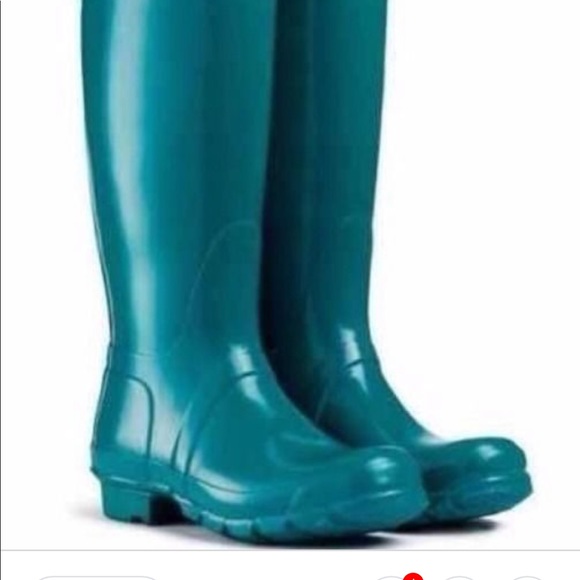 Tall Teal Hunter boots - Picture 2 of 4
